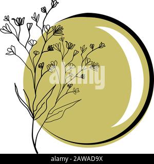 Vector of a floral logo concept Stock Vector