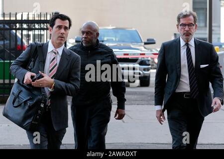 Detroit, Michigan, USA. 26th Nov, 2019. UAW Region 5 Director VANCE PEARSON, center, enters Federal Court to be charged on September 12 2019. He is accused of taking part in a multiyear conspiracy to embezzle union money. As of February 6, 2020 Pearson is expected to plead guilty to embezzlement charges. (Credit Image: © Jeff Kowalsky/ZUMA Press) Stock Photo