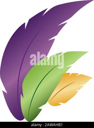 Isolated feathers image Stock Vector