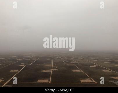 Aerial view of Permian Basin Oil Patch Stock Photo