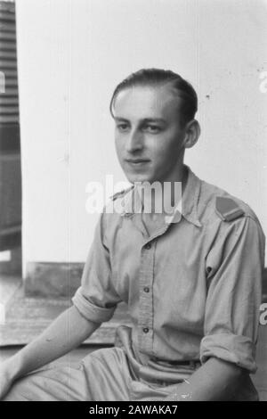 Passport IV  [Army with rank insignia: Adjutant of the Army Commander] Date: 1947 Location: Indonesia Dutch East Indies Stock Photo