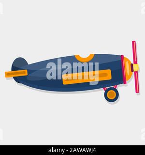 airplane isolated for transportation icon concept vector illustration Stock Vector