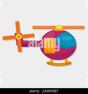 helicopter isolated for transportation icon concept vector illustration Stock Vector