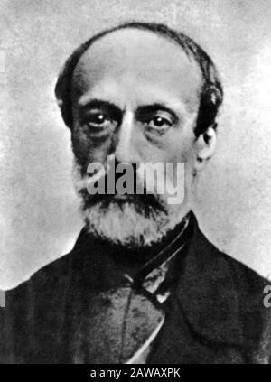 1860 ca : The italian politician GIUSEPPE MAZZINI ( 1805 - 1872 ) in London , photo by D. Lama .  - POLITICO - POLITICA - POLITIC  - Unita' d' Italia Stock Photo