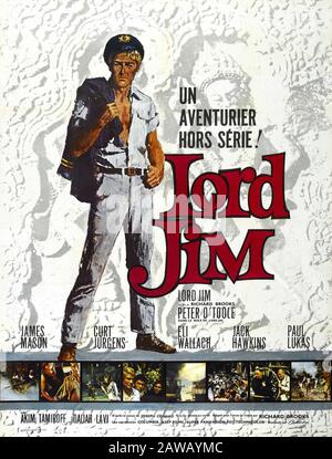 1965 , USA : The french poster advertising for the movie LORD JIM by RICHARD BROOKS , from a novel by Joseph Conrad , with PETER O'TOOLE and Daliah La Stock Photo