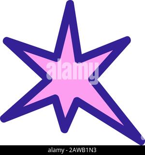Star shining glitter icon vector. Isolated contour symbol illustration Stock Vector