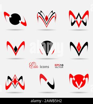 Abstract business color icon/logo collection Stock Vector