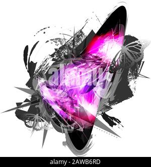 Creative vector illustration of abstract art background with grunge elements Stock Vector