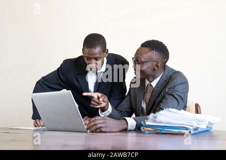 Authentic businesspeople focused discussing as a business symbol Stock Photo