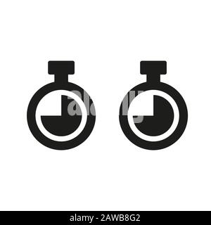 Stopwatch line and glyph icon, time and measure, timer sign, vector graphics, a linear pattern on a white background, eps 10. Stock Vector