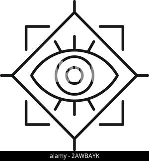 Spiritual eye icon. Outline spiritual eye vector icon for web design isolated on white background Stock Vector