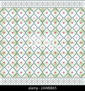 Batak ethnic seamless pattern with motif ulos. creative design cloth pattern. Tribal ethnic ornament seamless pattern. Colorful vector illustration. E Stock Vector