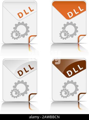 Creative and modern design of file type icon Stock Vector