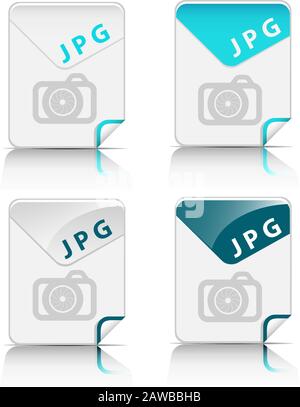 Creative and modern design of file type icon Stock Vector