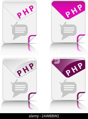 Creative and modern design of file type icon Stock Vector