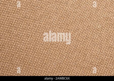 Texture of burlap, brown woven fabric background. Sackcloth surface, sacking material, bagging textile wallpaper close-up Stock Photo