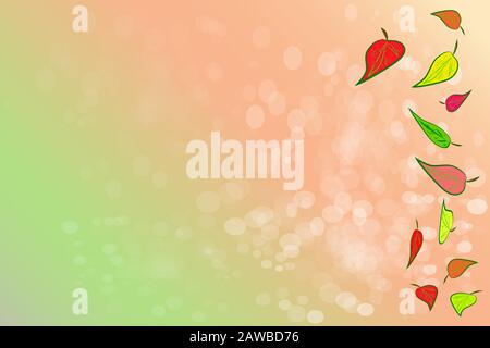 Autumn banner frame with color leaves. Colorful and vibrant autumn background with copy space. Fall season specific shopping. Vector illustration Stock Vector