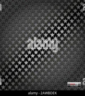 Creative illustration of the star lite dynamic vector  metal background Stock Vector