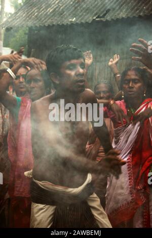 A procession of people from Hindu Motua community on the 201th birth ...