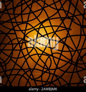 Abstract curved lines with a centered lines Stock Photo