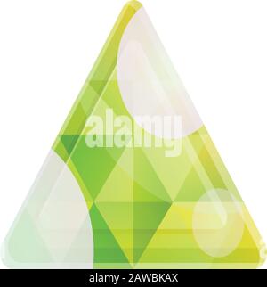 Triangular gem icon. Cartoon of triangular gem vector icon for web design isolated on white background Stock Vector