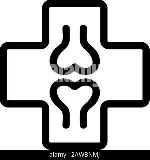 orthopedist icon vector. Isolated contour symbol illustration Stock Vector