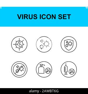 virus icon set. Corona. glyph and outline style.Flu, fever,cold, Virus, corona, lung, wash, hand, bottle, tablet, vaccine, bed, rest, anti-virus. Stock Vector