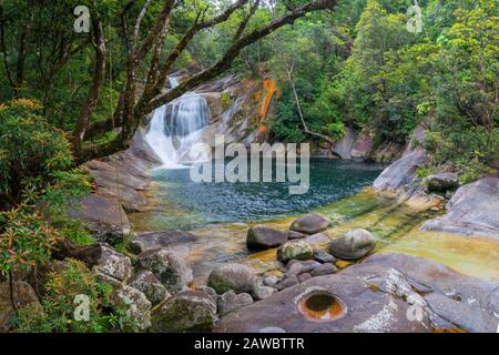 Josephine Falls, Wooroonooran National park, North Queensland, Australia Stock Photo