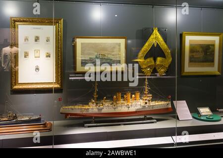 Istanbul, Turkey - Jan 12, 2020: Items displayed for Exhibition in The Istanbul Naval Museum, Turkey. Stock Photo