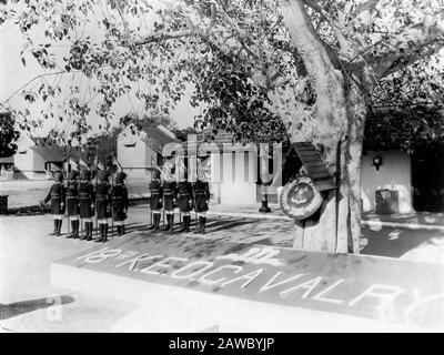 Photograph taken in 1930 by ERNEST B. SCHOEDSACK of 18th KING EDWARD'S OWN CAVALRY REGIMENT taken on expedition to film Location Footage in India for proposed movie from the book THE LIVES OF A BENGAL LANCER by Francis Yeats Brown Paramount Pictures Stock Photo