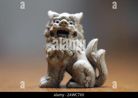 Shisa Home Protector Guardian Chinese Lion Right Side Stock Photo