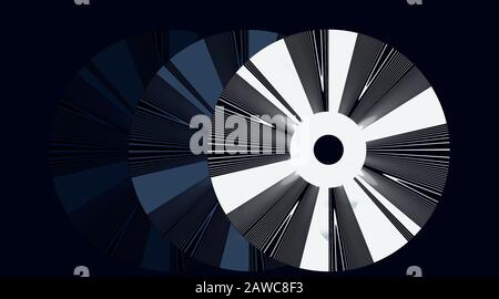 Compact Disc isolated in blue Stock Photo