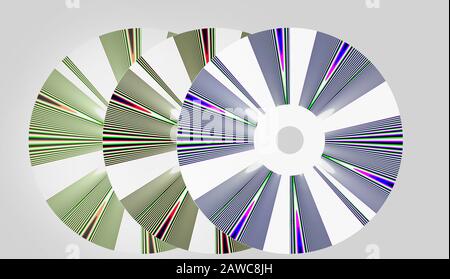 Compact Disc isolated on grey Stock Photo