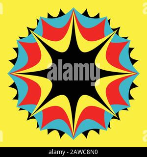An abstract bright color star burst background Stock Vector