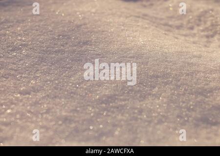 Sparkling snow in the sunlight for background. Stock Photo