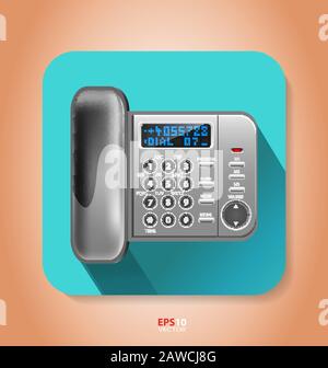 Originaly created flat style icon on color background Stock Vector