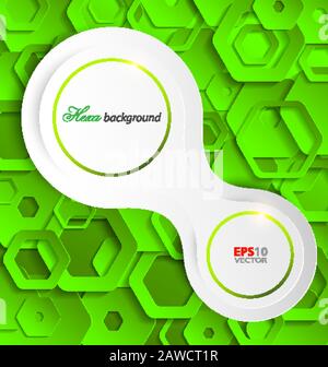 Green abstract paper template for creative design Stock Vector