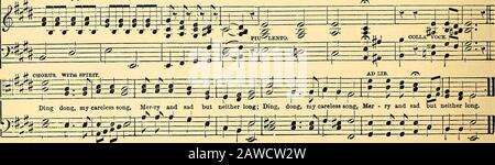 The ideal : a collection of new music, consisting of duets, quartets, hymn-tunes, anthems, etc., together with a full and complete course of elementary instruction : designed for singing schools, musical institutes, conventions, etc/ [printed music] . pealed the chaut of a wedding morn, Ere night Ive sad-ly weal and woe I still sing on, My notes are grave orswelled with joy of a nations pride For a victry far - off V V I -&- tolled, To say that the bride was coming love lorn To sleep in the church-yard mould,gay, I Bwell the strains of a jo-cund throng, Or toll a mournful lay. won, Then change Stock Photo