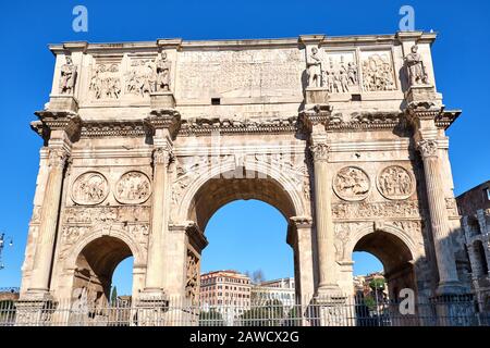 The Arch of Constantine near the Colosseum in Rome, Italy Stock Photo