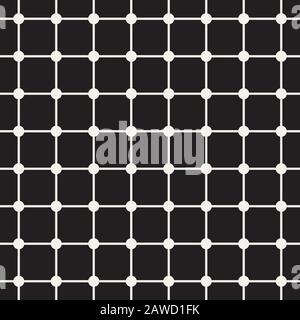 Repeated squares with dots. Geometric seamless pattern. Light background for textile products, wallpaper, print for clothing, paper for packaging. Vec Stock Vector