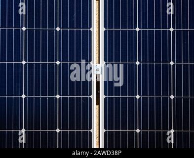 Detail solar panel of a photovoltaic system Stock Photo