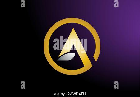 F gold golden silver metal metallic alphabet letter logo icon design ...