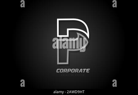 black and white line company business W letter alphabet logo icon ...