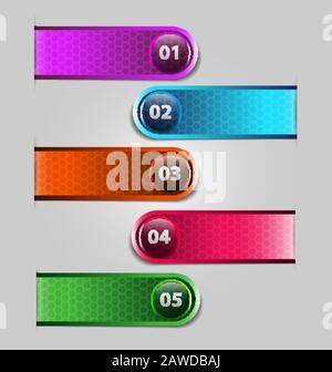 Empty vector label options for data, web page design and page layout Stock Vector