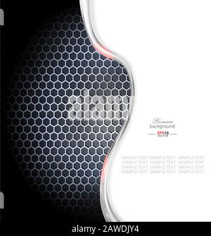 Abstract silver technology background for creative tasks Stock Vector