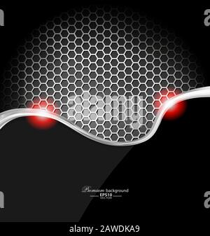 Abstract silver technology background for creative tasks Stock Vector