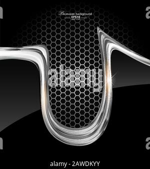 Abstract silver technology background for creative tasks Stock Vector
