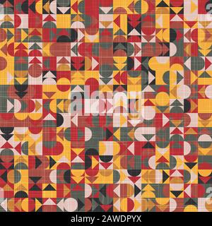 Intricate ornate tiling geo trend seamless pattern Stock Vector