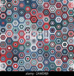 Intricate ornate tiling geo trend seamless pattern Stock Vector