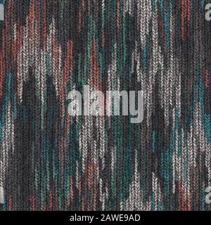 Knit Fabric Texture Zig Zag Wool Sweater Pattern Stock Vector